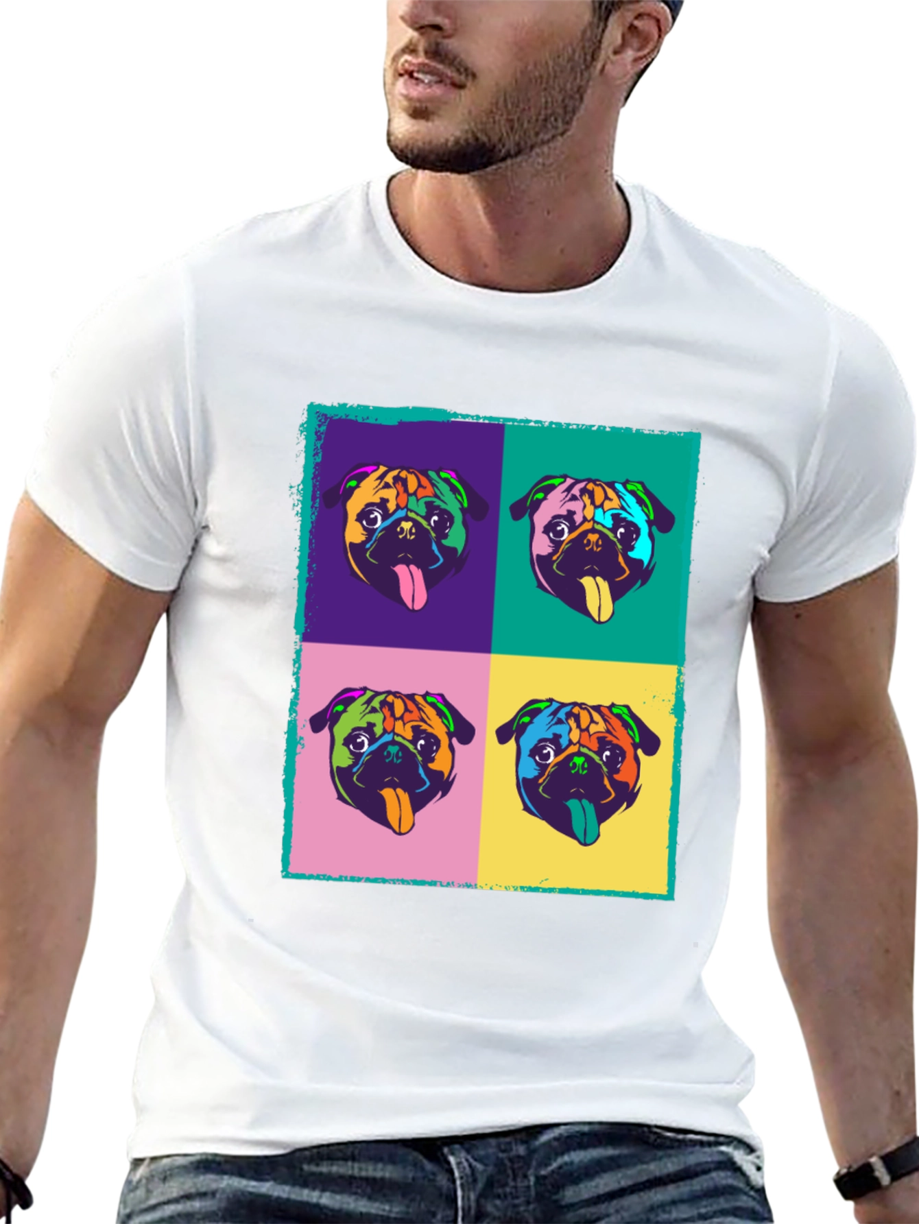 Pop Art Pug T-Shirt - Fun Graphic Tee